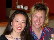 blond highlights and Cyn at Joe's in Venice - 2002