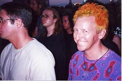 tennis ball yellow and orange at a Goth Fesyival in Germany